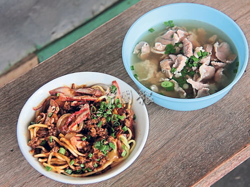 乾撈麵＋肉湯（豬肉自備） 