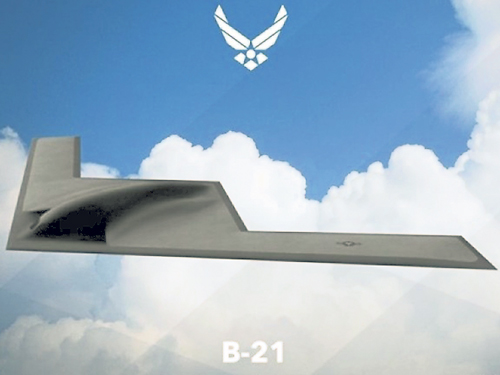 B-21新世代隱形轟炸機的設計圖。（互聯網）