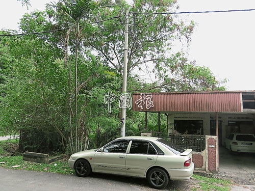  角頭間排屋空置沒人打理，屋旁空地已成叢林。