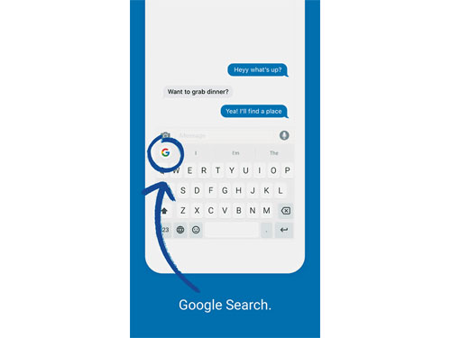 ■“Gboard”即是讓你的手機裡，增加一個直接搜索的鍵盤。