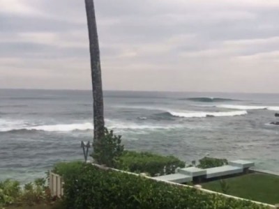 所羅門群島海面在地震後出現波浪。(互聯網)


　