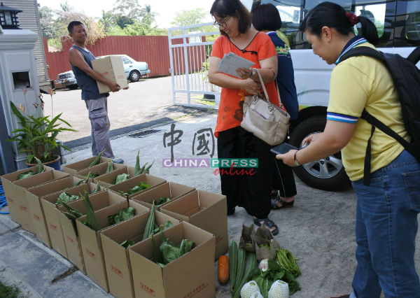 吴锦雄每周赞助50至100箱蔬菜供义卖。