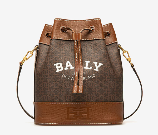 Bally Monogram印花Cabana束口水桶包。