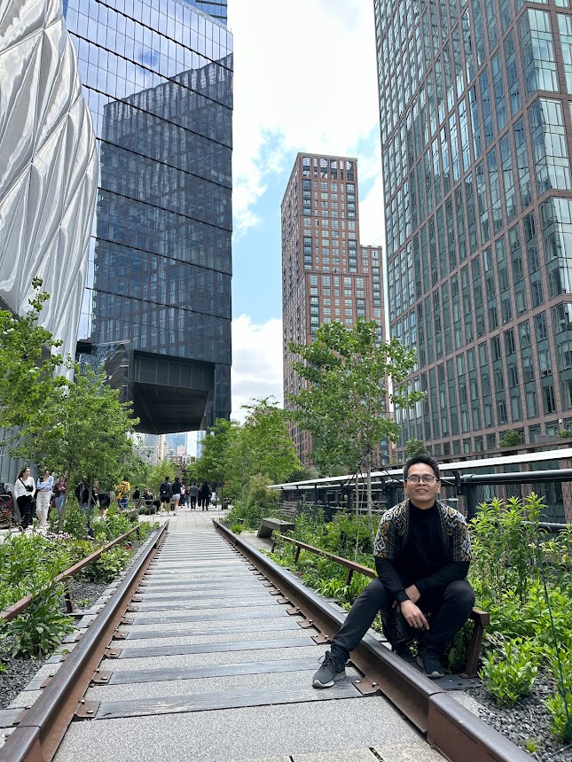 ■友人Benny非常喜欢High Line上的绿色场景。