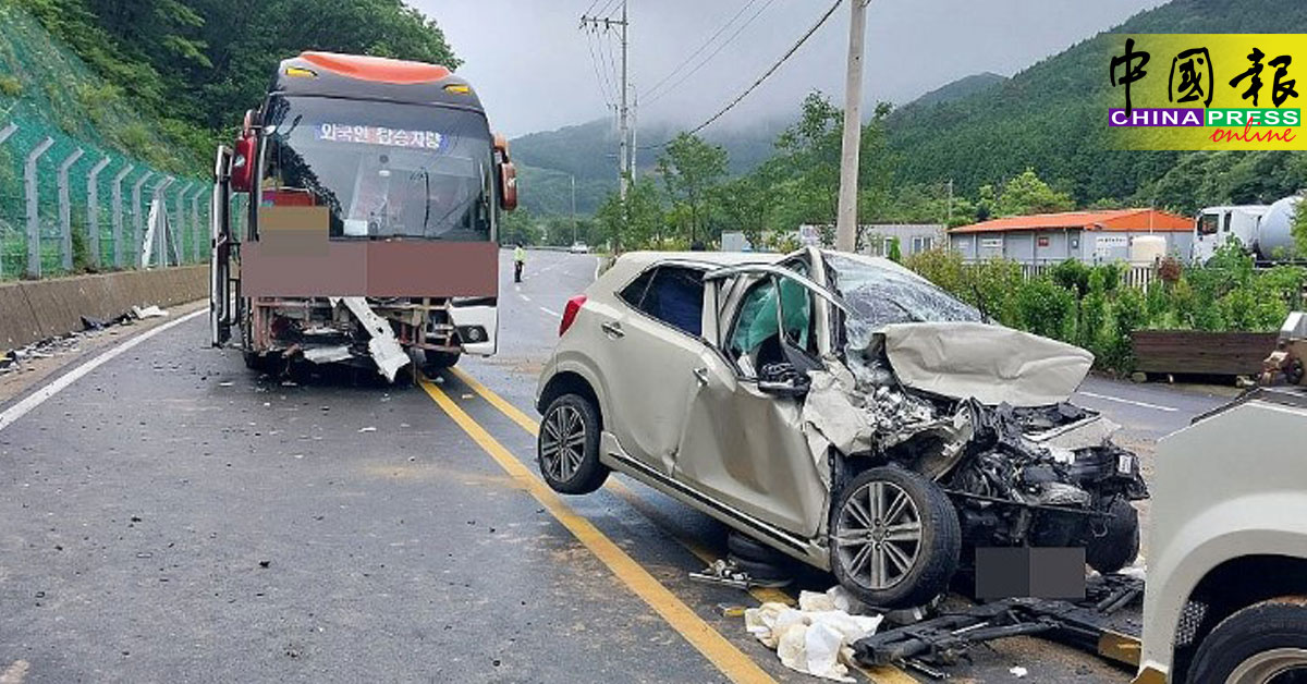 台旅巴在韩国车祸 6乘客轻伤 肇事司机亡