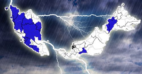 全马多地 料雷雨刮强风至1AM